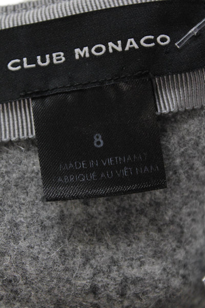 Club Monaco Women's Hook Closure Unlined A-Line Mini Skirt Gray Size 8