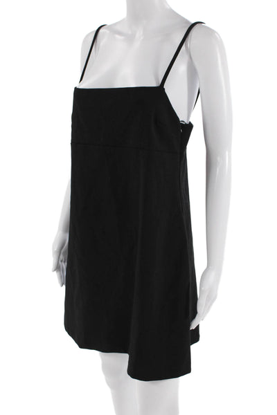 Zara Women's Square Neck Spaghetti Straps Mini Dress Black Size M