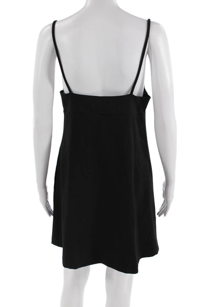 Zara Women's Square Neck Spaghetti Straps Mini Dress Black Size M