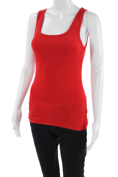 A New Day Womens Cotton Round Neck Sleeveless Tank Top Red Size XS