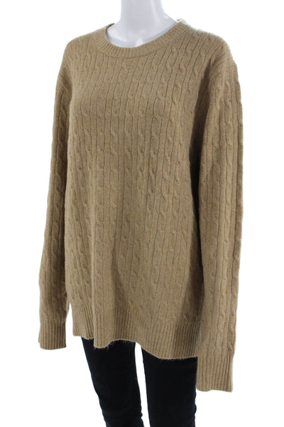 J Crew Womens Textured Knit Long Sleeve Pullover Sweater Nude Size L
