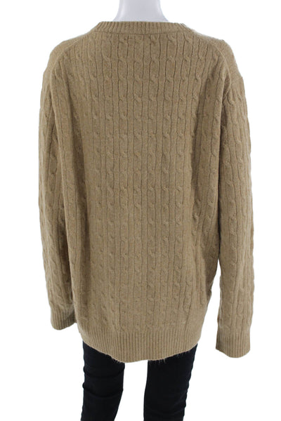 J Crew Womens Textured Knit Long Sleeve Pullover Sweater Nude Size L
