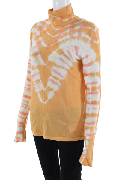 We The Free Womens Tie-Dye Blouse Orange Size L