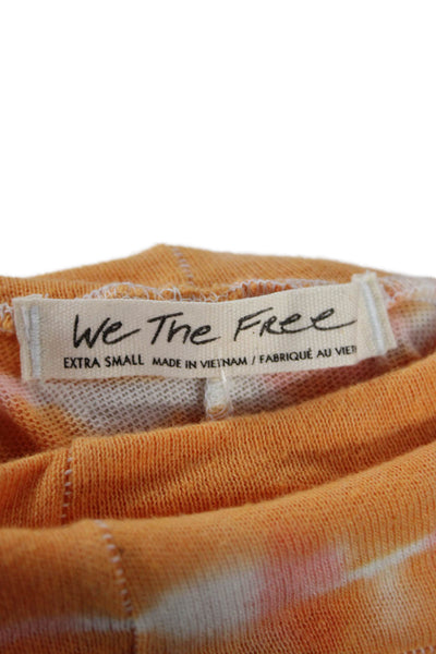We The Free Womens Tie-Dye Blouse Orange Size XS