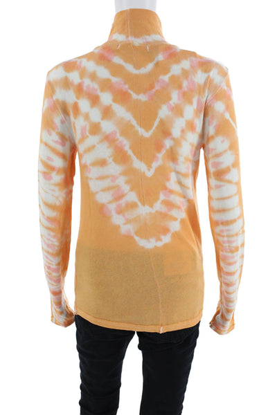 We The Free Womens Tie-Dye Blouse Orange Size M