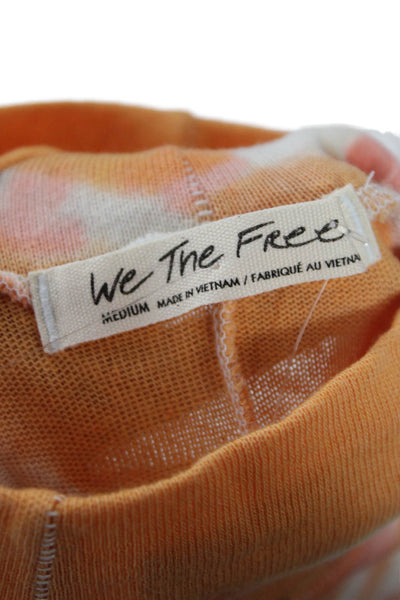 We The Free Womens Tie-Dye Blouse Orange Size M