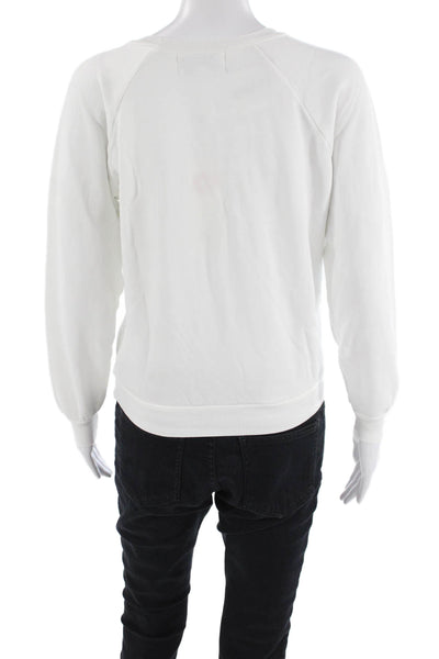 Wildfox, Women, Pullover Sweatshirt White Graphic Quote Size XS
