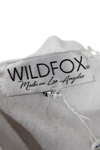 Wildfox, Women, Pullover Sweatshirt White Graphic Quote Size XS