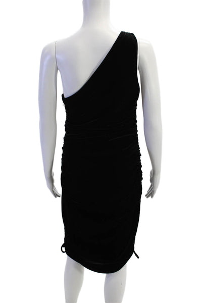House of Harlow 1960 Womens One Sleeve Ruched Midi Dress Black Size S