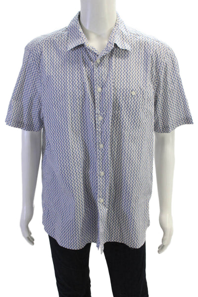 Ted Baker Mens Cotton Short Sleeve Button Shirt White Size 07
