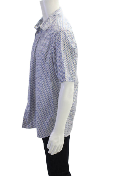Ted Baker Mens Cotton Short Sleeve Button Shirt White Size 07