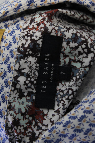 Ted Baker Mens Cotton Short Sleeve Button Shirt White Size 07