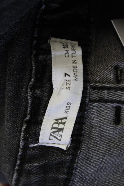 Zara Girls Textured Sleeveless Zip Lined Jumpsuit Charcoal Size 07
