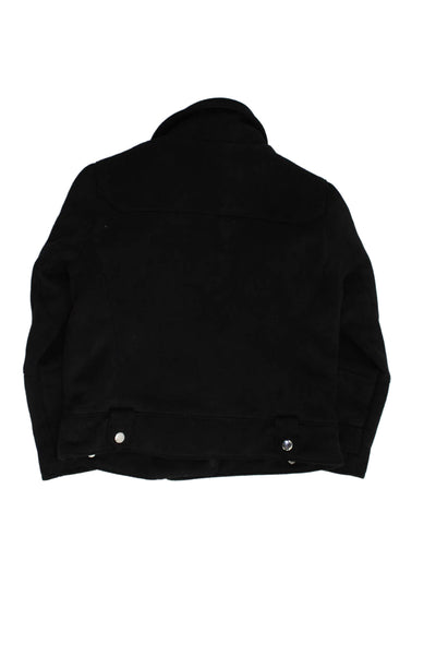Zara Girls Textured Long Sleeve Zip Casual Jacket Black Size 06