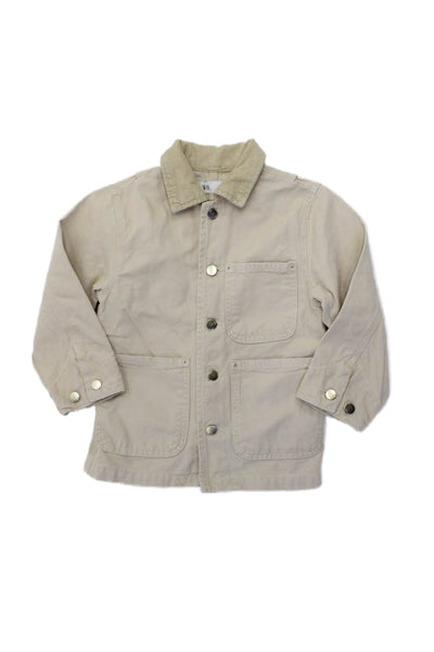 Zara Girls Long Sleeve Button Lined Jacket Nude Size 6-7Y
