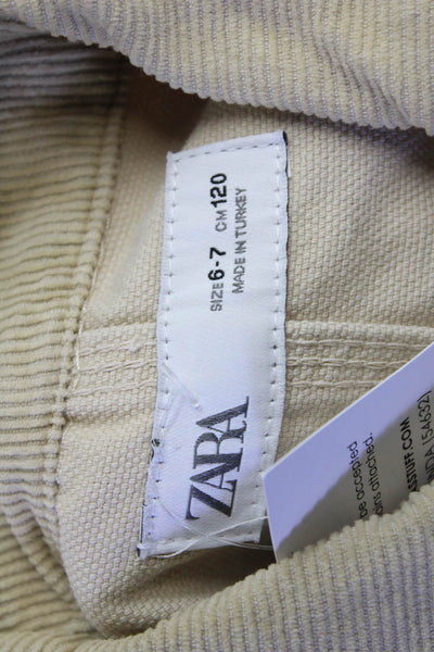 Zara Girls Long Sleeve Button Lined Jacket Nude Size 6-7Y