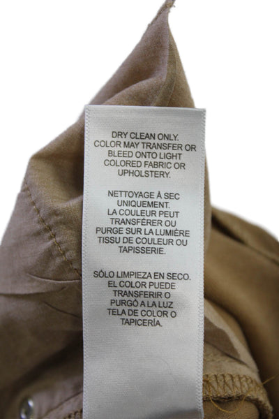 Frame Womens Five Pocket Mid-Rise Flared Pants Beige Size 24