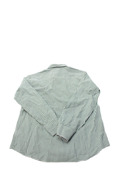 Crewcuts Boys Cotton Collared Check Print Button Up Shirt Green Size 16