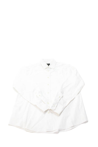 Crewcuts Boys Cotton Solid Collared Button Up Shirt White Size 16