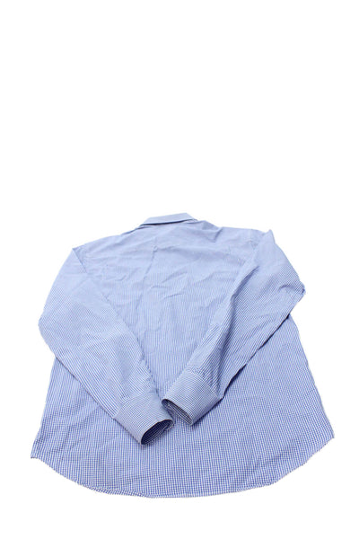 Crewcuts Boys Cotton Checkered Collared Button Up Shirt Blue Size 16