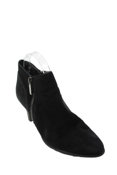 Aquatalia Women's Pointed Toe Suede Ankle Boots Black Size 8