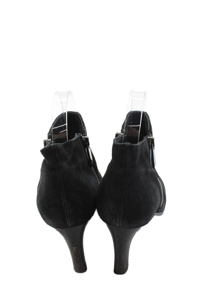 Aquatalia Women's Pointed Toe Suede Ankle Boots Black Size 8