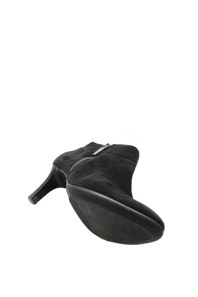 Aquatalia Women's Pointed Toe Suede Ankle Boots Black Size 8