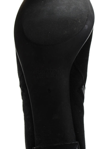 Aquatalia Women's Pointed Toe Suede Ankle Boots Black Size 8