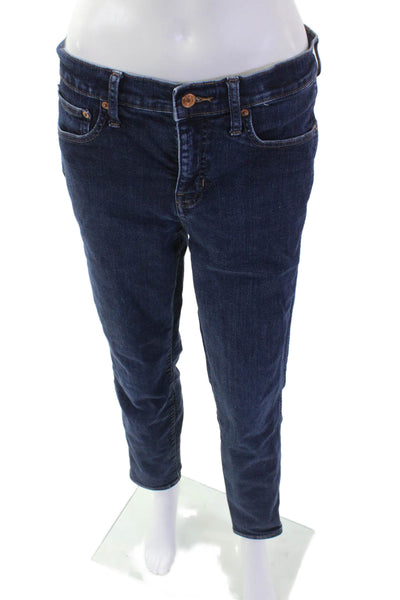 J Crew Women Ankle Straight Mid-Rise Dark Blue Jeans Size 29