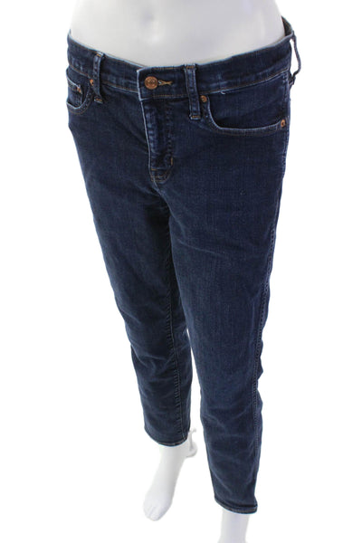 J Crew Women Ankle Straight Mid-Rise Dark Blue Jeans Size 29