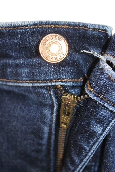 J Crew Women Ankle Straight Mid-Rise Dark Blue Jeans Size 29