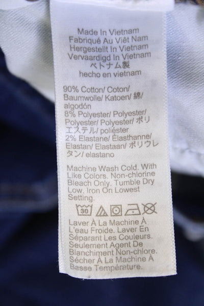 J Crew Women Ankle Straight Mid-Rise Dark Blue Jeans Size 29