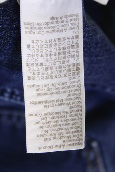 J Crew Women Ankle Straight Mid-Rise Dark Blue Jeans Size 29