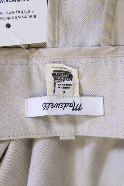 Madewell Womens Wide-Leg Pants Beige Size 6