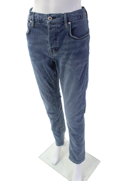 Allsaints Mens Blue Straight Tapered Jeans Mid Rise Size 34