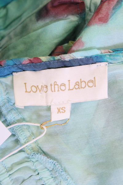 Love The Label Women's V-Neck Ruffle Smocked Waist Blouse Multicolor Size XS