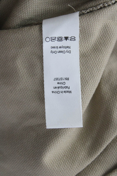 Marissa Webb Womens Button Fly High Rise Drawstring Ankle Pants Brown Size 0