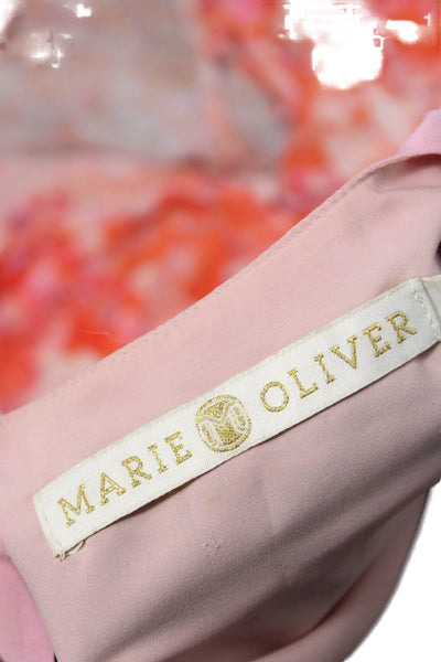 Marie Oliver Womens Wrap Front Long Sleeves Multicolor Striped Blouse Size S