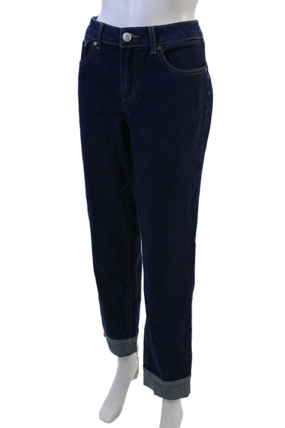 1822 Denim Womens Dark Blue Cropped Boyfriend Jeans Size 26