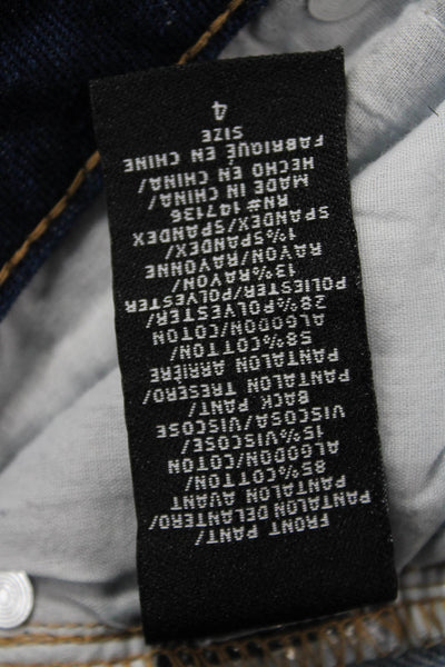 1822 Denim Womens Dark Blue Cropped Boyfriend Jeans Size 26