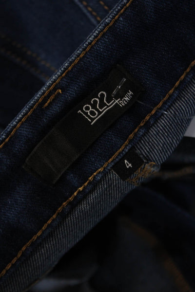 1822 Denim Womens Dark Blue Cropped Boyfriend Jeans Size 26