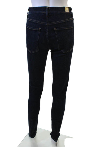 Citizens of Humanity Women Skinny Jeans Dark Blue Mid-Rise Button Size 26