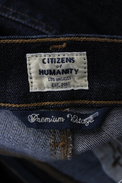 Citizens of Humanity Women Skinny Jeans Dark Blue Mid-Rise Button Size 26