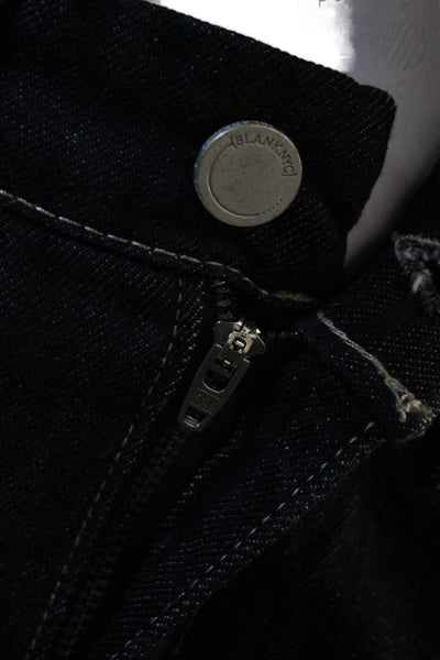 Blank NYC, Womens Wide-Leg Jeans Dark Blue Mid-Rise Size 27