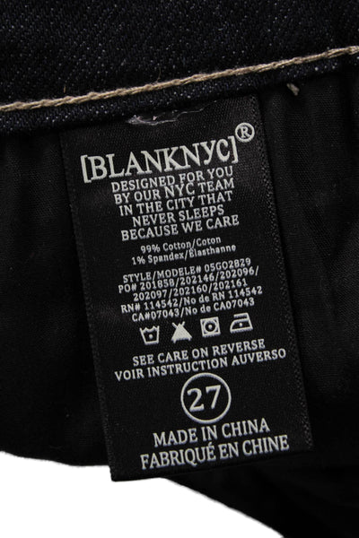 Blank NYC, Womens Wide-Leg Jeans Dark Blue Mid-Rise Size 27