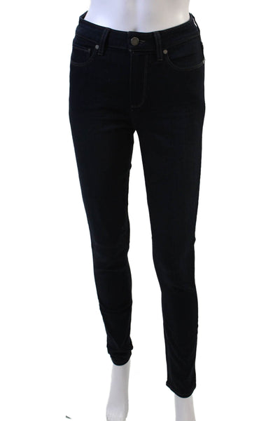 Paige Women Skinny Jeans Dark Blue Mid-Rise Size 26