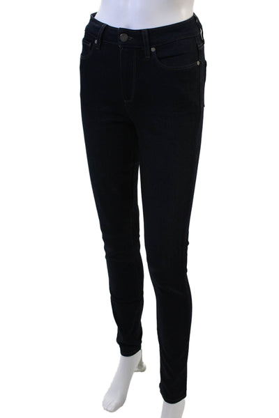Paige Women Skinny Jeans Dark Blue Mid-Rise Size 26