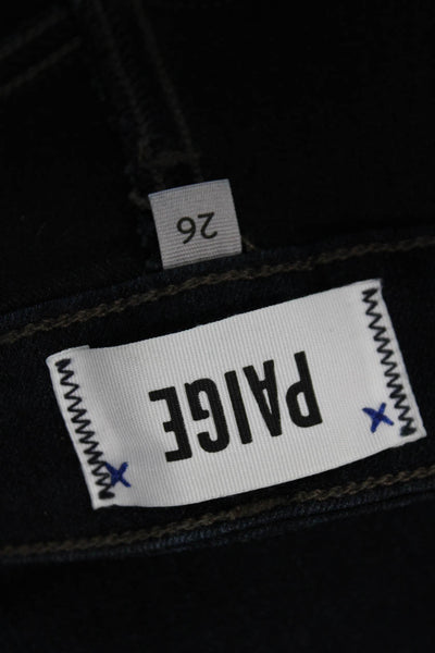 Paige Women Skinny Jeans Dark Blue Mid-Rise Size 26