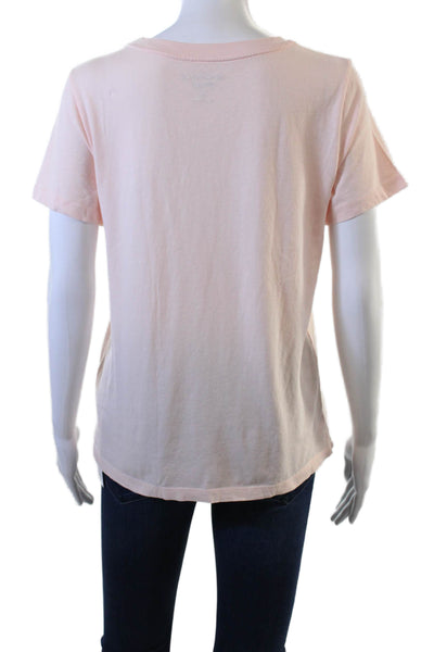 J Crew Womens Mercantile broken In Short Sleeves Shirt Pink Cotton Size Small