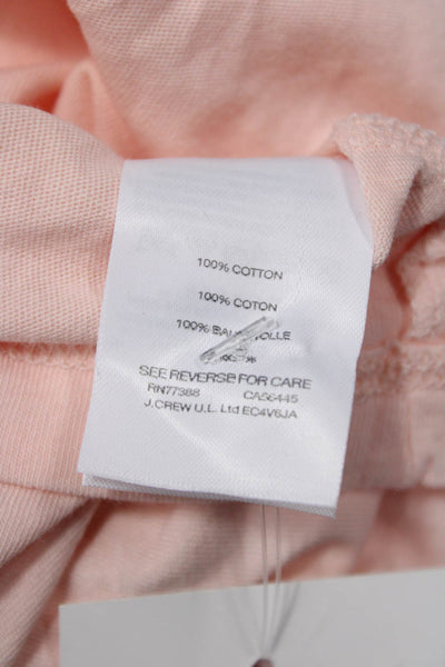 J Crew Womens Mercantile broken In Short Sleeves Shirt Pink Cotton Size Small